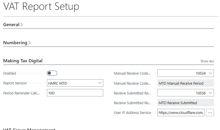 VAT Posting Setup in BC